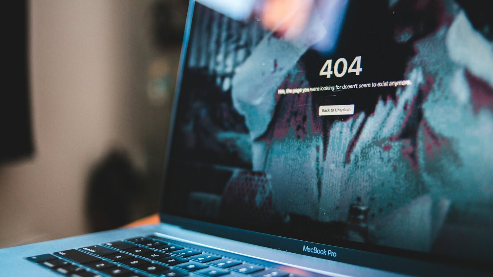 A laptop showing an error screen