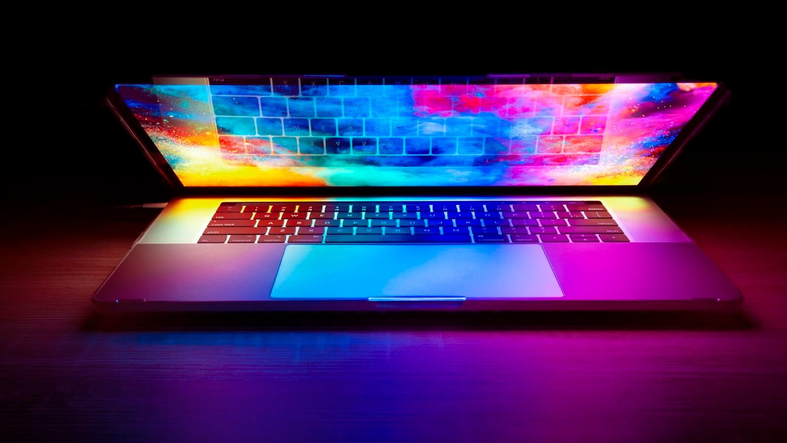 A laptop displaying the Windows desktop
